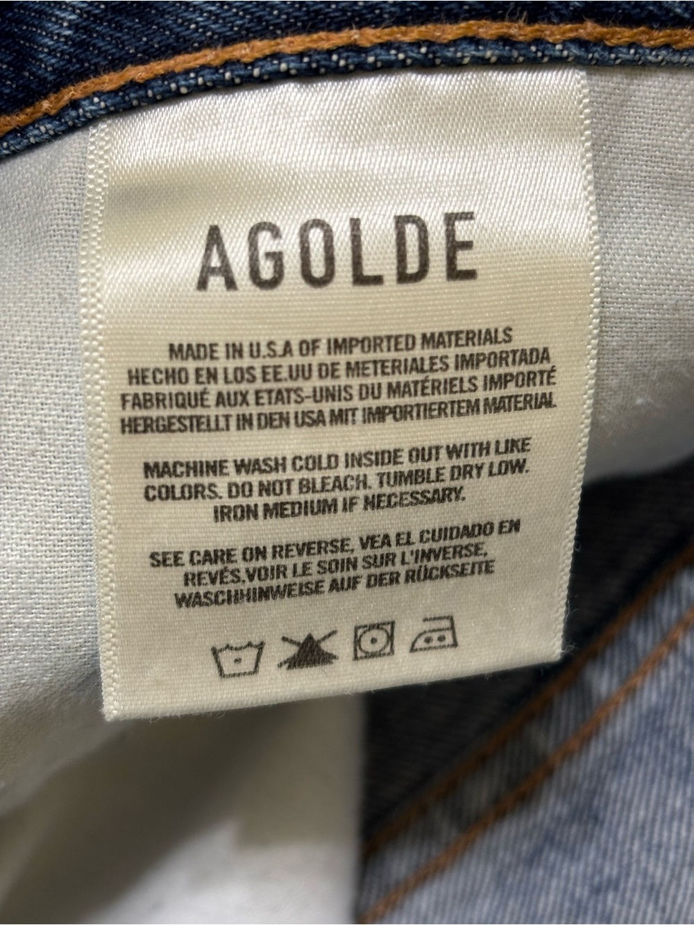 Agolde 90s mid rise jeans 100% cotton sz 26 - Picture 4 of 12